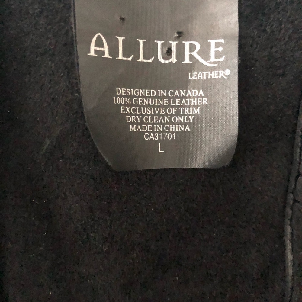 Allure black sexy leather mini dress L - Picture 4 of 4